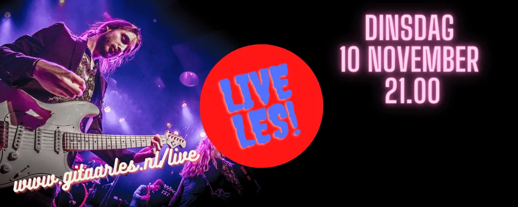 Live online gitaarles dinsdag 10 november