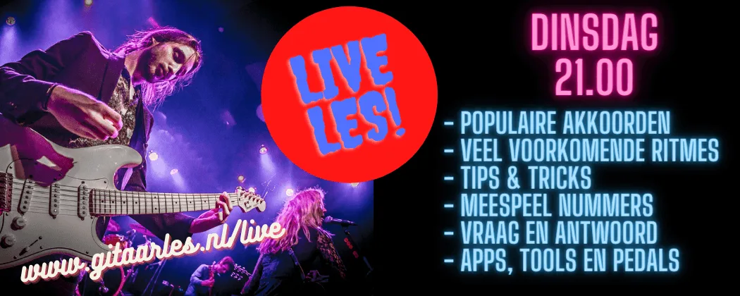 Live online gitaarles 31 augustus