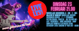 Live online gitaarles dinsdag 23 februari