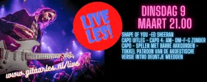 Live online gitaarles dinsdag 9 maart