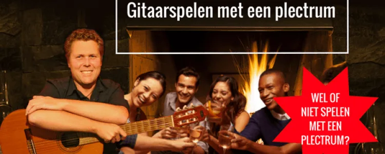 Gitaar spelen met een plectrum