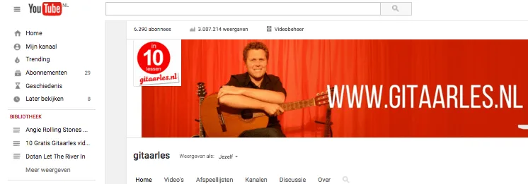 Gitaarles op Youtube: Feestje!