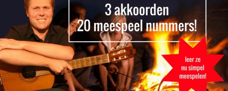 20 gitaar nummers met 3 simpele akkoorden