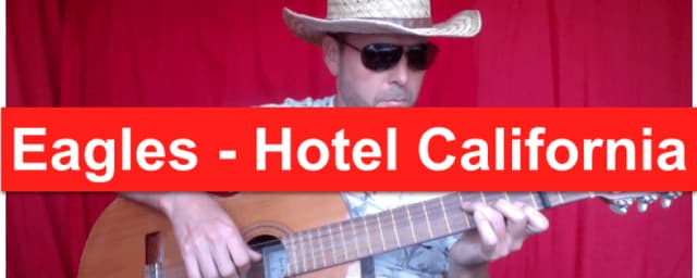 Hotel California van The Eagles simpel op gitaar leren spelen met videos