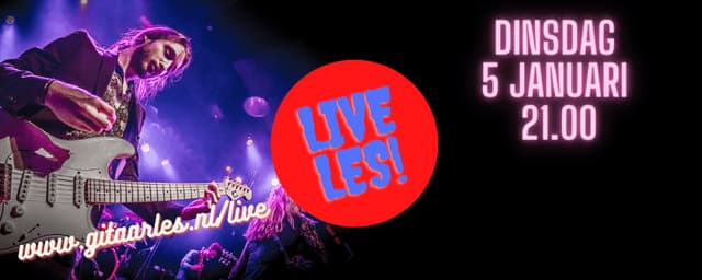Live online gitaarles 5 januari
