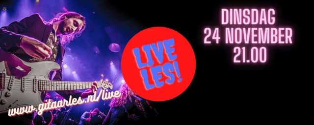 Live online gitaarles dinsdag 24 november
