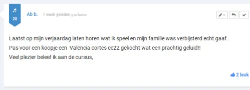 review van een cursist van Gitaarles.nl