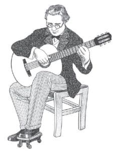 gitaar voetenbankje